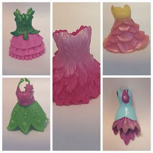 Disney Fairy Dress For Doll Lot Of 5 Rubber 2000's